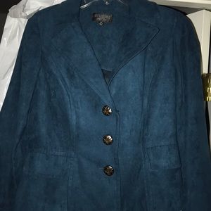 Blue suede jacket